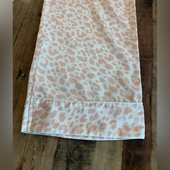 Serenedelicacy Pajama Set Small Pink White Animal Print Drawstring Waist - Picture 4 of 6